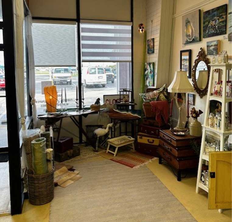 Store interior showcasing several different home decor items